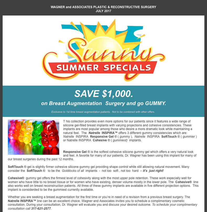 Sunny Summer Specials, July 2017